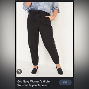 Old Navy High-Waisted Poplin Tapered Jogger Cargo Pants for Women Size S